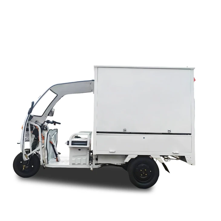 White Enclosed Electric Cargo Trike suppliers